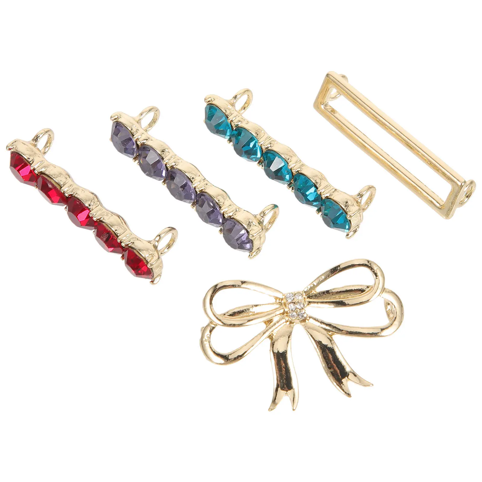 

1pcs 5 Pairs Shoelace Charms For Sneakers Rhinestone Shoe Jewelry Decorative Lightweight Easy Install Women Shoe