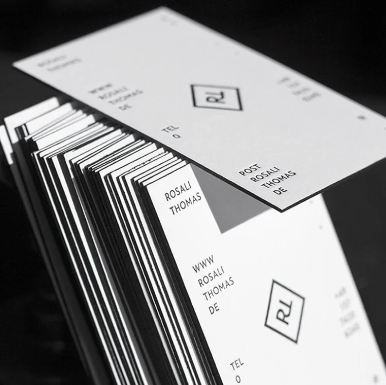 

Customized thickened special paper, hot stamping cotton paper, embossed gold border paper business card