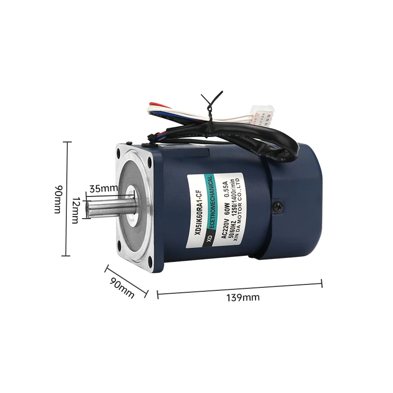 220V 60W AC High Speed Motor  With Speed Regulator Micro-small Optical Shaft Motor 1400 rpm 2800  Small Motor