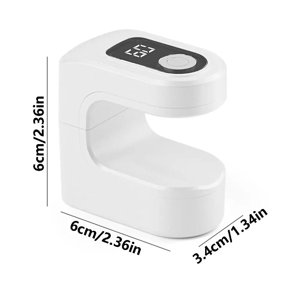 Mini secador de uñas de secado rápido, luz de curado eficiente, Mini secador de luz UV de un solo dedo, lámpara LED portátil para uñas con temporizador de 30/60s