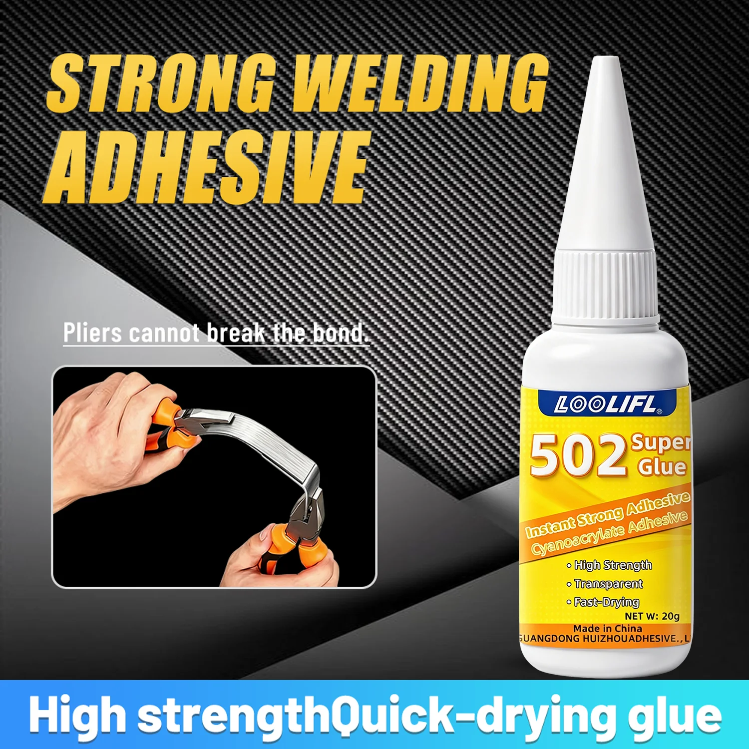 Quick-Drying Repair 502 Super Glue Instant Adhesive Universal For Home Party Gift Decor DIY Projects Strong Bond Wood Glass Tool