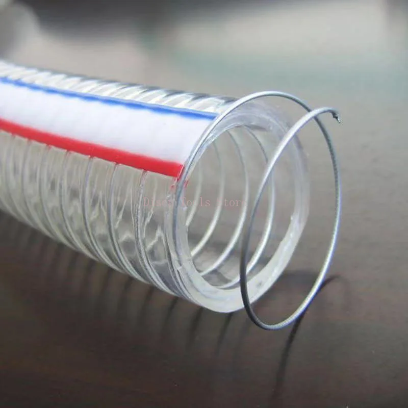Transparent PVC Steel Wire Hose High Quality Water Pump Flexible Tube ID 10-25mm