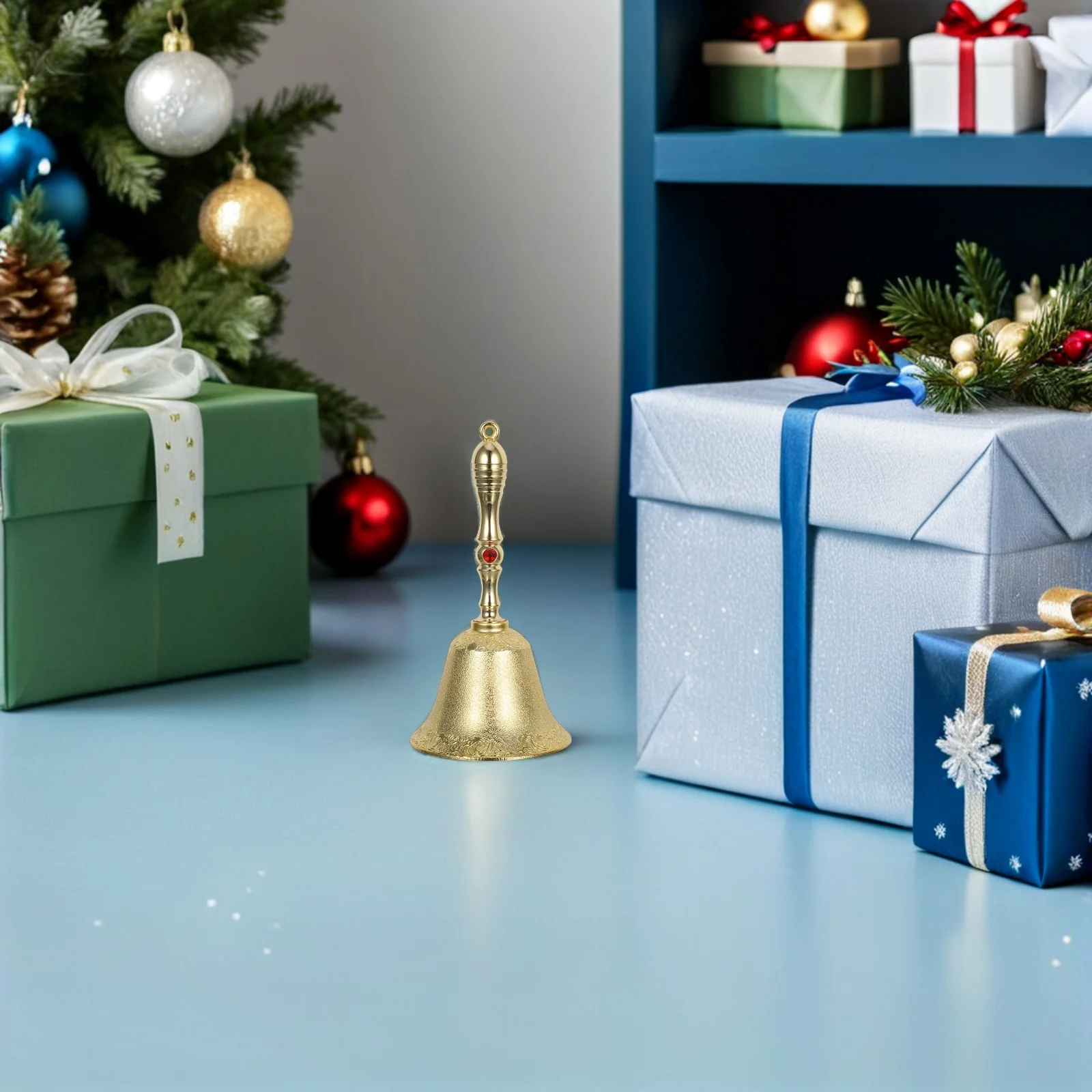 

Super Loud Vintage Metal Handbell for Restaurant Service Dinner Dining Table Bell with Comfortable Handle Hand Bell