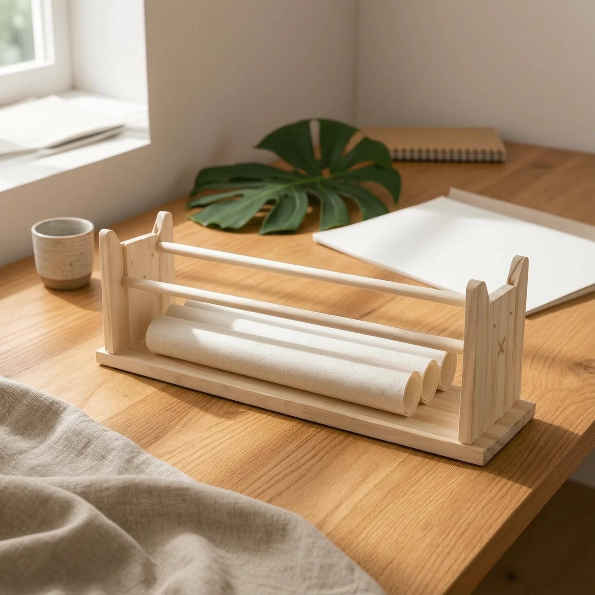 kids-drawing-easel-sturdy-scroll-paper-holder-wooden-scroll-easel-space-saving-desktop-drawing-stand-creative-for-school