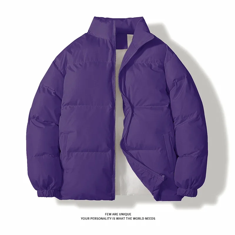 

Thickened Warm Hot Zipper Cotton Parkas Fashion Casual Style Wind-Resistant High Quality Solid Color Comfortable Men Clothing