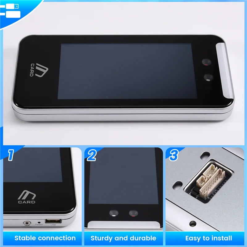 JABS-خادم التحكم في الوصول للتعرف على الوجه، جهاز حضور وانصراف للوقت، شاشة 5 بوصة تعمل باللمس TCP IP WIFI