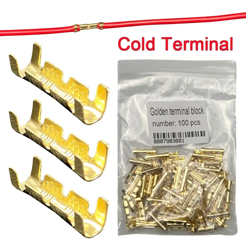 50/100/200pcs 0.3-1.5mm2 Teeth Fascia Terminal Wire Harness Cold Terminal Cold Inserts Wiring Tab Connectors