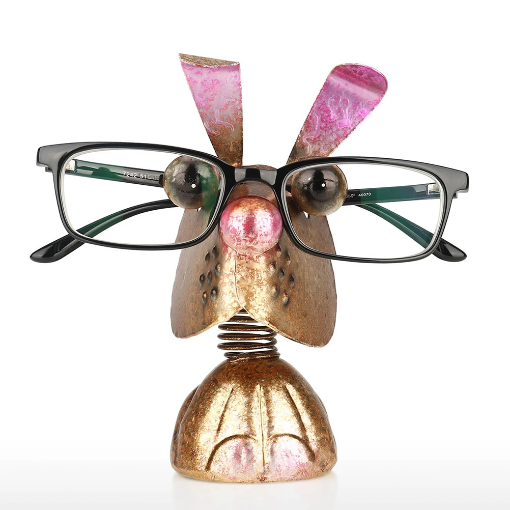 

Iron Rabbit Glasses Holder Eyeglasses St Desktop nament Strong Metal AnimalDecoration Cartoon Shelf Home Office Labor