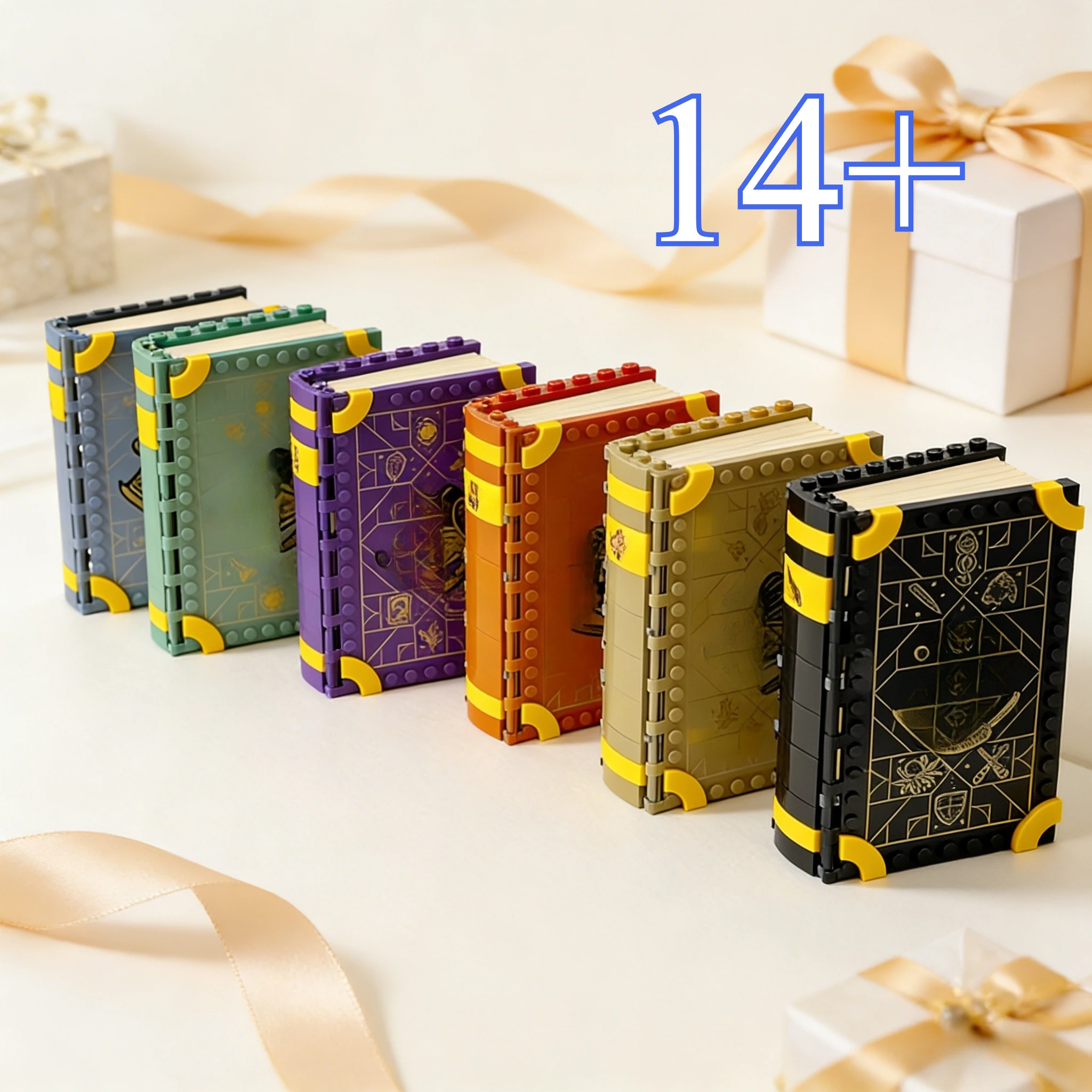 مجموعة من 6 كتب سحرية، مكعبات بناء هدايا الفصول الدراسية السحرية، ألعاب هدية للأطفال، مكعبات بناء، 76385 76384 76383.