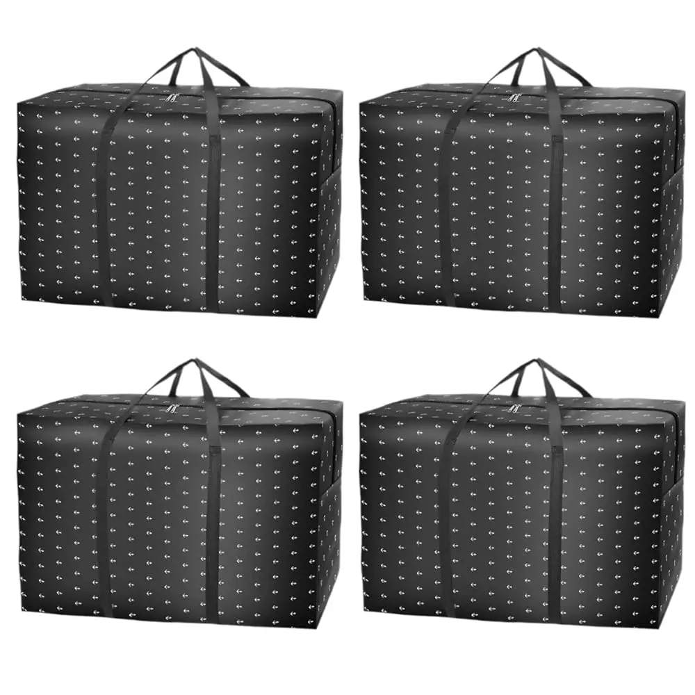 

Набор из 4 больших прочных сумок для переезда, вместимостью 37 галлонов, с прочной молнией и ручками для переноски – для переезда, студенческих общежитий, путешествий.