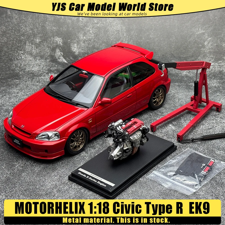 

Motorhelix Diecast 1:18 New Honda EK9 Civic Type R Car model Sports Static model Metal material collection
