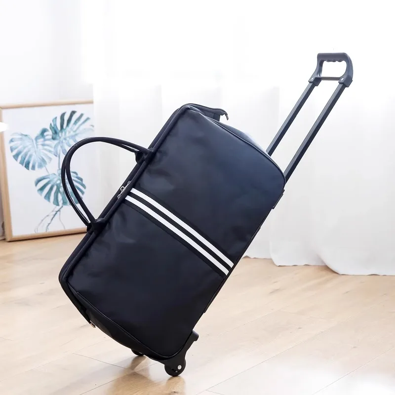 Oxford Cloth Travel Bags with Wheels Lightweight Large Capacity Trolley Case Short Trip Luggage Bags Waterproof Hand Drag bag