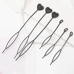 2pcs/Set Hair Curler Portable Crochet Hair Stick African Dirty Braids Hairpins Clips Hair Piercer Braiding Tool Hair Accessories