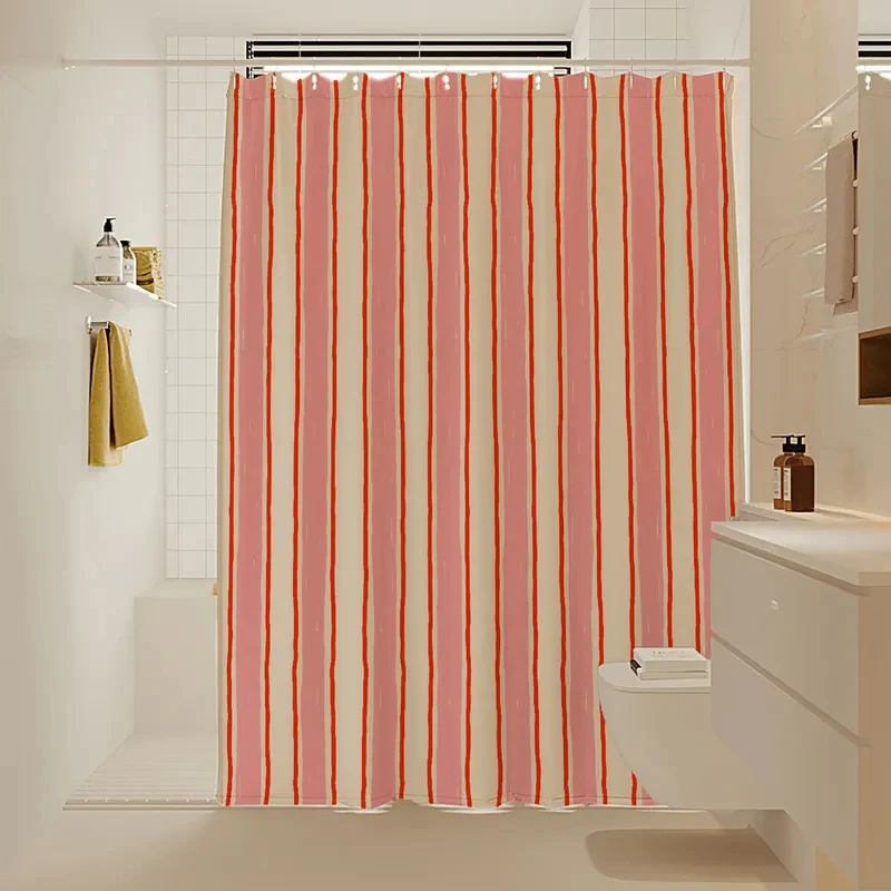 VIKAMA Shower Curtain Waterproof Mildew-Proof Blocking Curtain Bathroom Dry And Wet Separation Decor