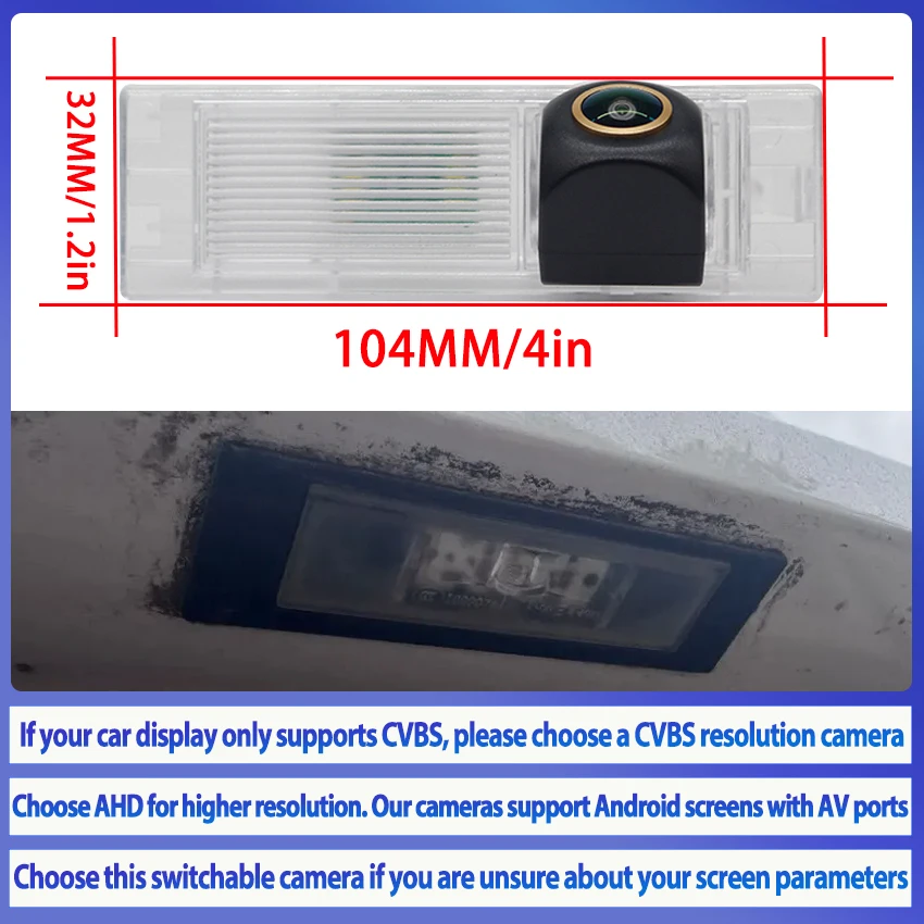 AHD 1080P Fisheye Rear View Camera For BMW 1 Series F20 F21 2014 2015 2016 2017 2018 2019 Car Parking Accessories Golden Lens