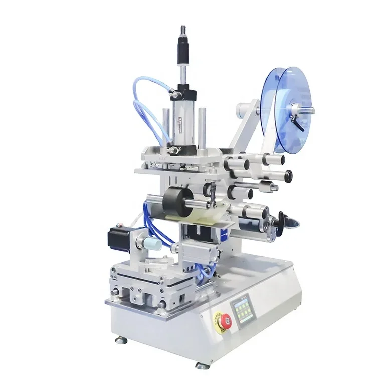 Automatic Roller Flat and Motor Rotary Labeling Machine Lotion Liquids Bottle Labeling Machine with Transparent Label Sensor