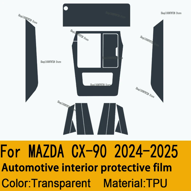 فيلم دي حماية en TPU pour panneau de Navigation MAZDA CX-90 2024، مضاد للأشعة فوق البنفسجية لـ interior d'automobile، ACC #5