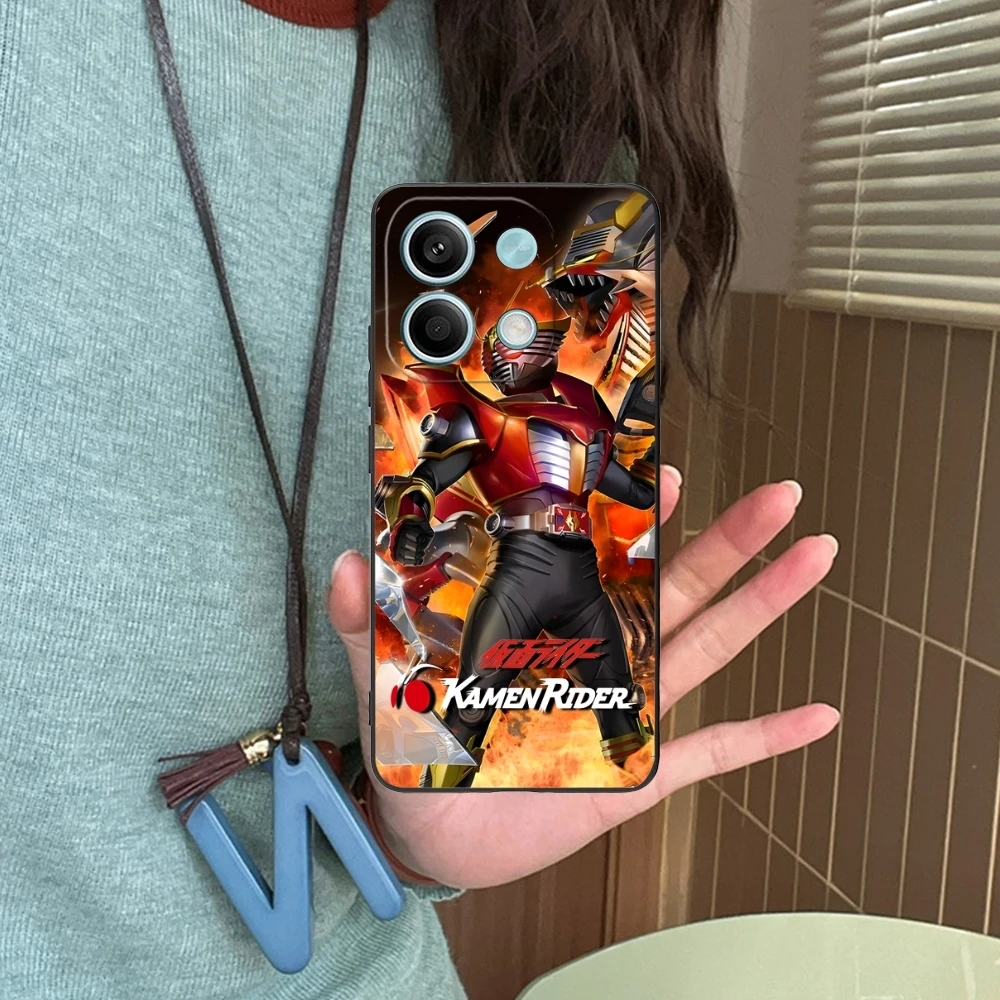 Anime Kamen Rider Mobile Cell Phone Case for Xiaomi Redmi Note 13 12 11 10 9 8 7 6 S A Pro Lite Plus 5G Black Phone Cover Shell