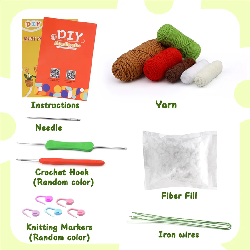 طقم كروشيه ASDS-Safflower Lants مع إبر غزل الحياكة من القطيفة سهلة (3 في 1)