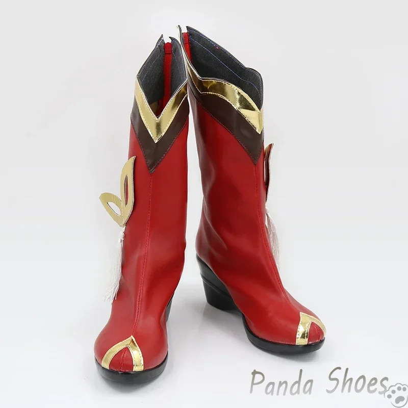 LOL Irelia Cosplay Shoes Game League of Legends Cos Red Boots Blade Dancer Irelia Cosplay Costume Prop Shoes for Con Halloween