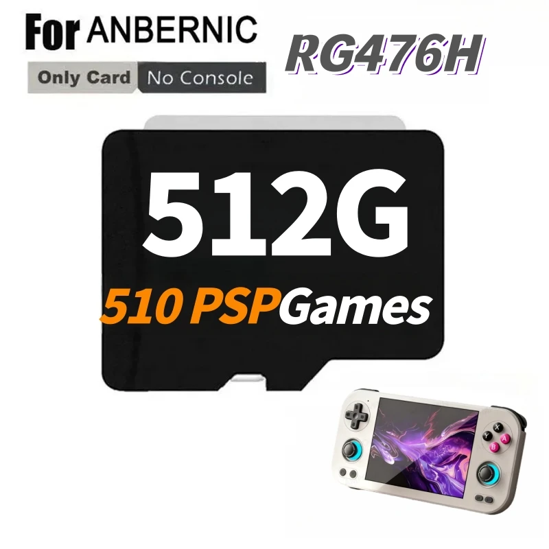 For ANBERNIC RG476H Memory Card TF Card Portable PS2 Handheld Game Console Card 80000 Games PS2 512G 256G 128G Game Card Gift