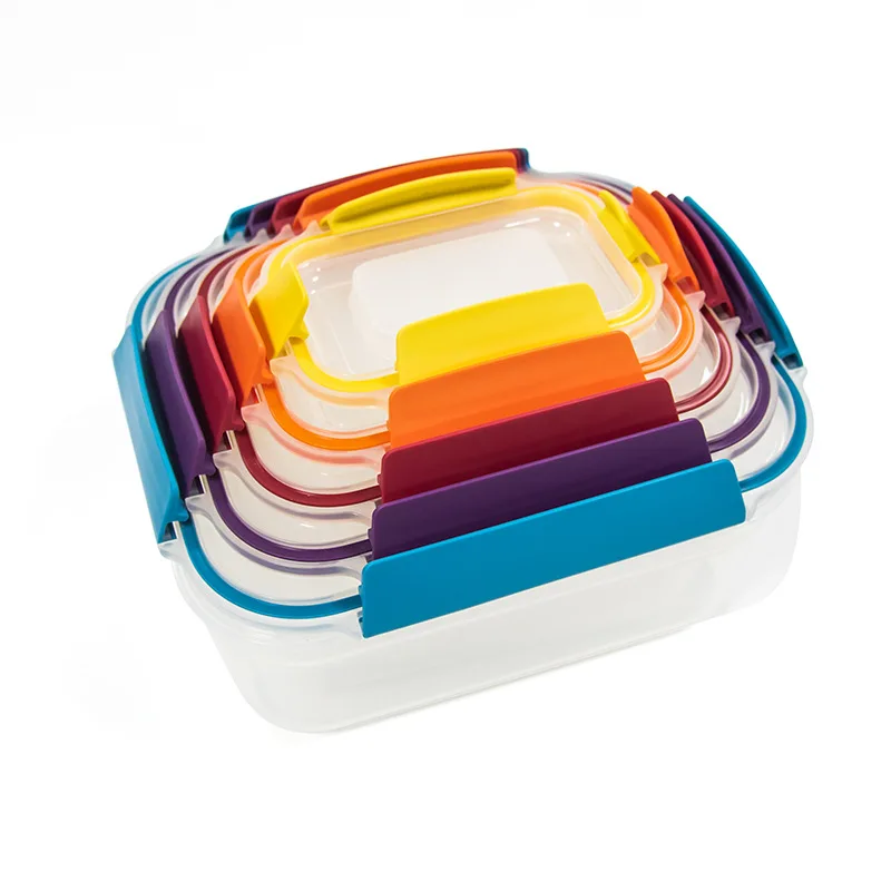 صندوق تخزين مختوم للنضارة ، الحفظ ، نزهة محمولة مع مجموعة علب الغداء ، صندوق بينتو للعمل ، مواصفات متعددة ، 1 قطعة ، 5 قطعة #5