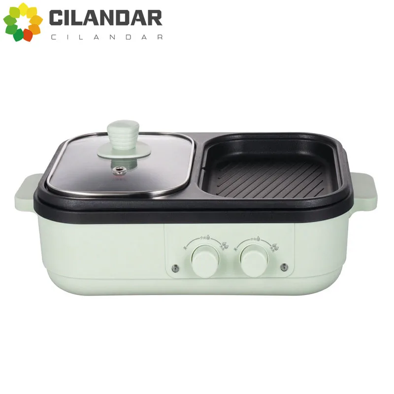 Multifunctional double-sided cooking pot with independent fire control non stick coating high-power electric barbecue grill