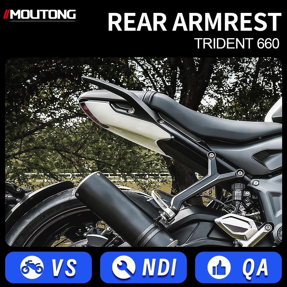Trident 660 Motorcycle Accessories Aluminum Rear Armrest Kit Pillion Passenger Handle Arm Rests For TRIDENT 660 2021-2023 2022