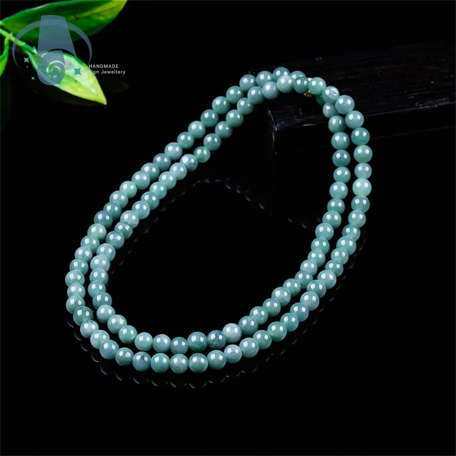 grade-a-blue-water-jadeite-108-round-bead-necklace-bracelet-full-color-natural-genuine-hand-polished-fine-jewelry-gift-for-women