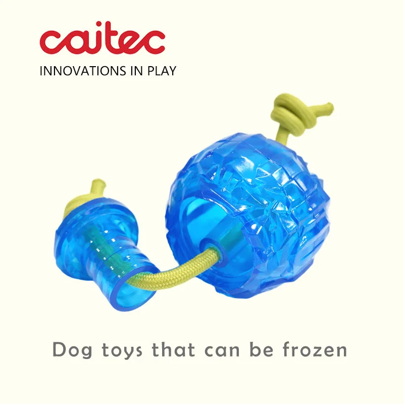 CAITEC Dog Toys Ice Ball Fill Water into the Ball and Put it in the Refrigerator then it Becomes Ice Ball after Freezing