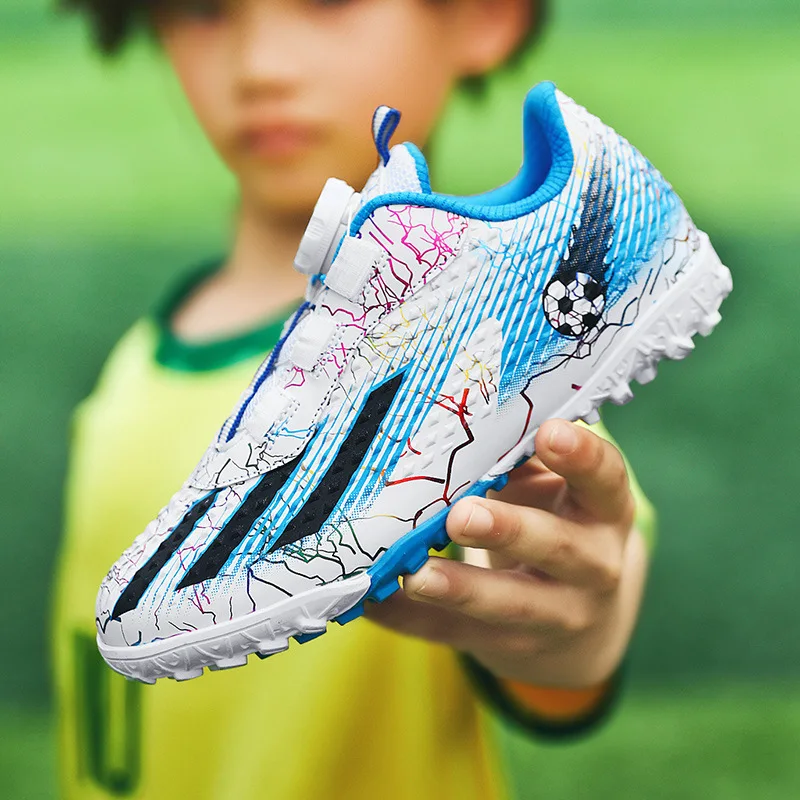 Rotary buckle children's football shoes broken nails children's student training shoes club game shoes