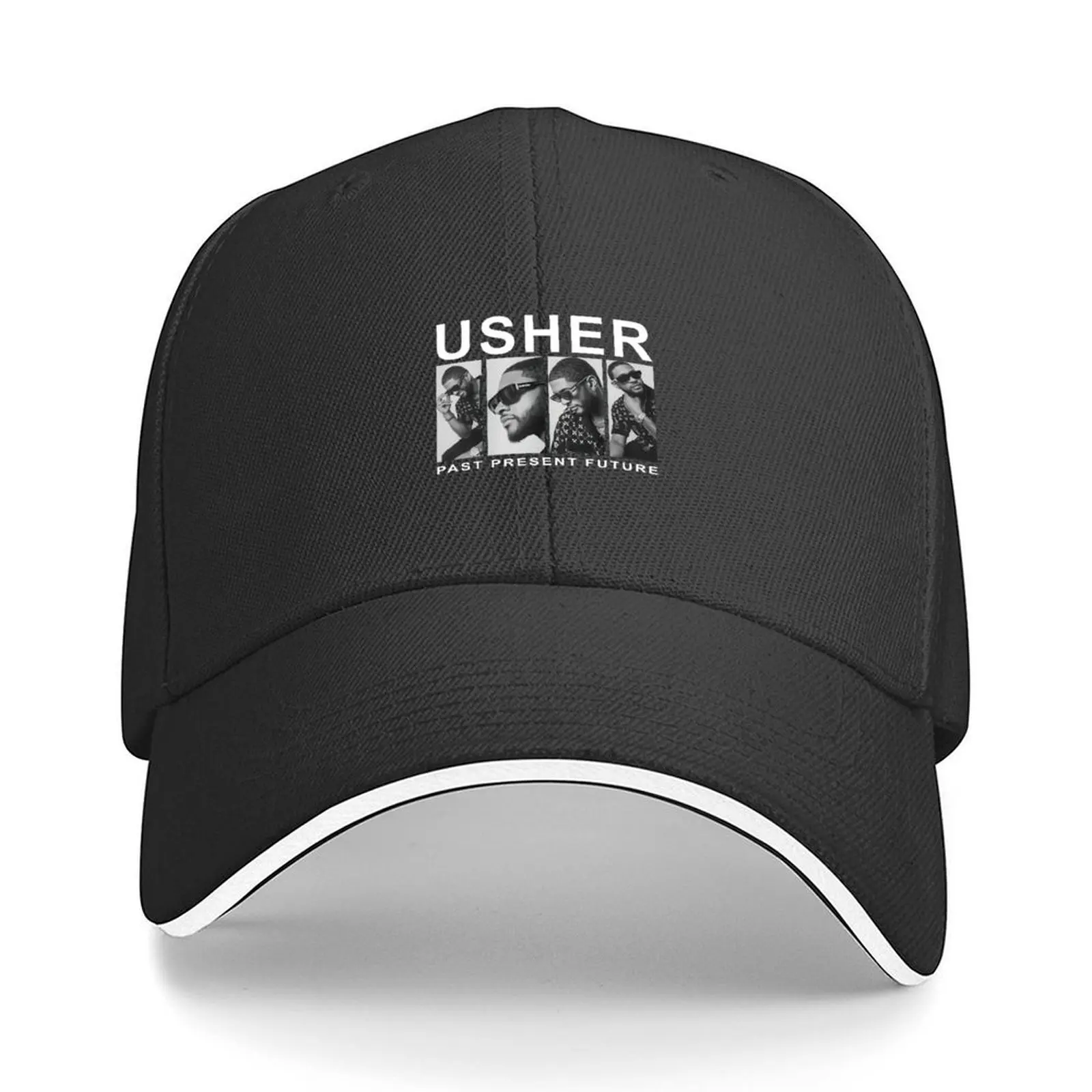 

New Usher Past Present Future Tour Baseball Cap Fishing cap winter hats for men Beach Anime Women Caps Men's
