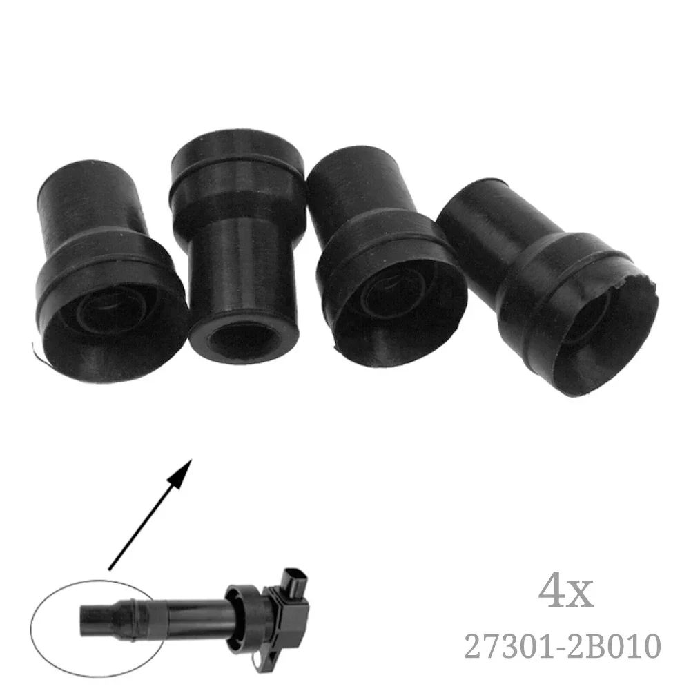 ​ 4 قطعة/المجموعة ملف الإشعال المطاط 27301-2B010 273012 B010 لشركة هيونداي i30 i40 ​   لكيا ​   لملحقات سيارة الروح