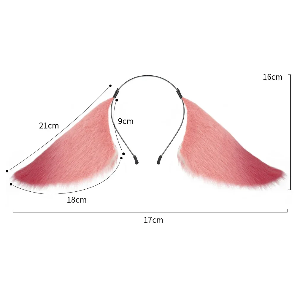 أغطية رأس أنيمي بتأثير من Genshin ، ثعلب فرو Yae Miko ، أغطية رأس وردية ، آذان حيوانات كاواي ، إكسسوارات هزلية للهالوين