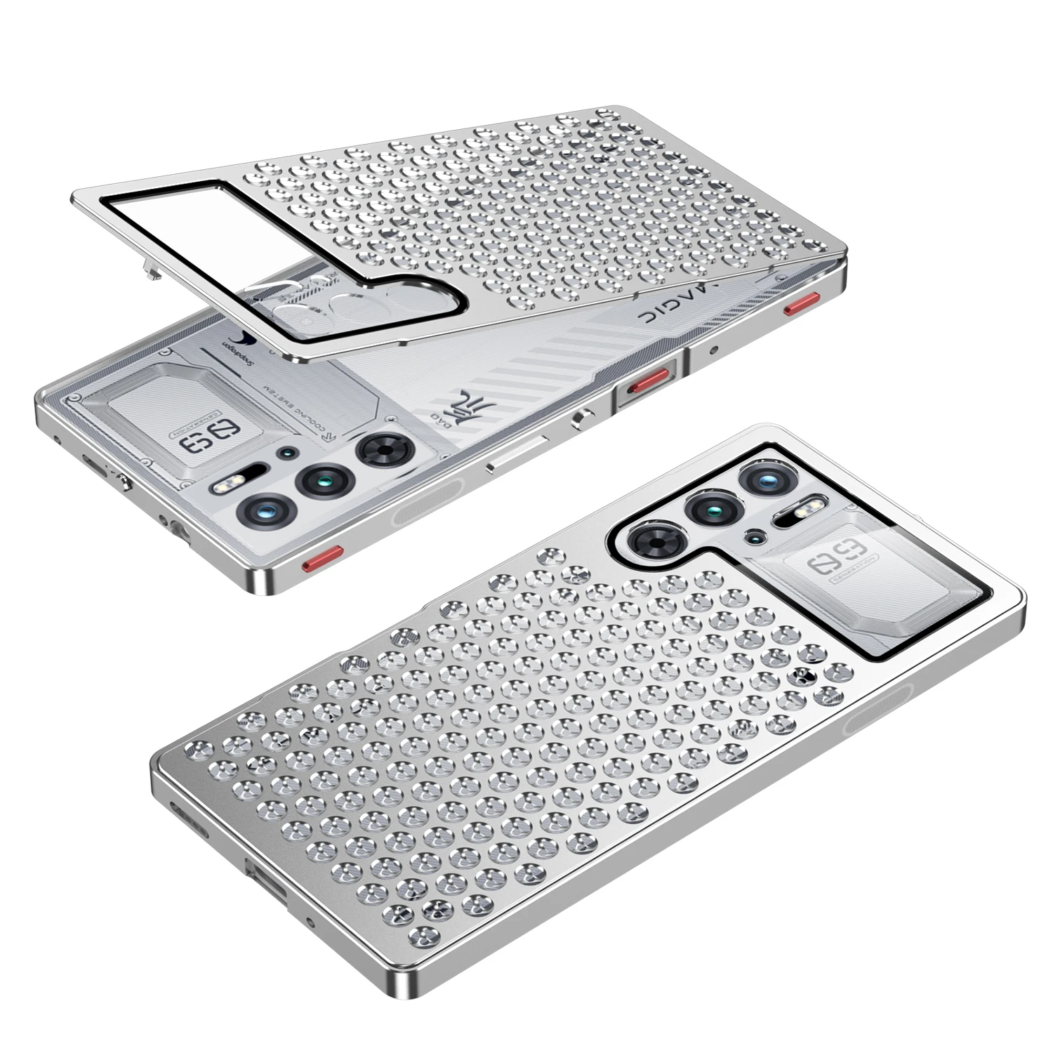 

Aluminum Alloy Spring Metal Case For Nubia Z60 Ultra Nubia Red Magic 10 Pro 9 Lens Protection Heat Dissipation Shockproof Cover