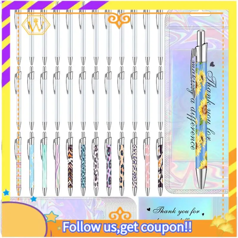 

Latest-Sublimation Pen Kit Sublimation Pen Blank With Resealable Pouch Bag And Thank You Card Sublimation Ballpoint Pen School