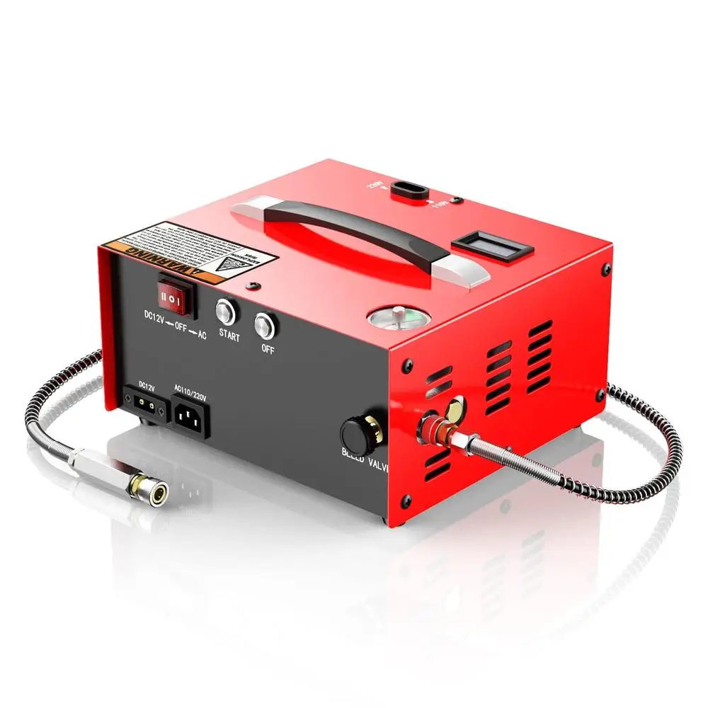 Electric PCP Air Compressor Auto-shutoff Oil & Water-Free 4500Psi/30Mpa 110V/220V&12V Powered Compressor brushless motor rapid