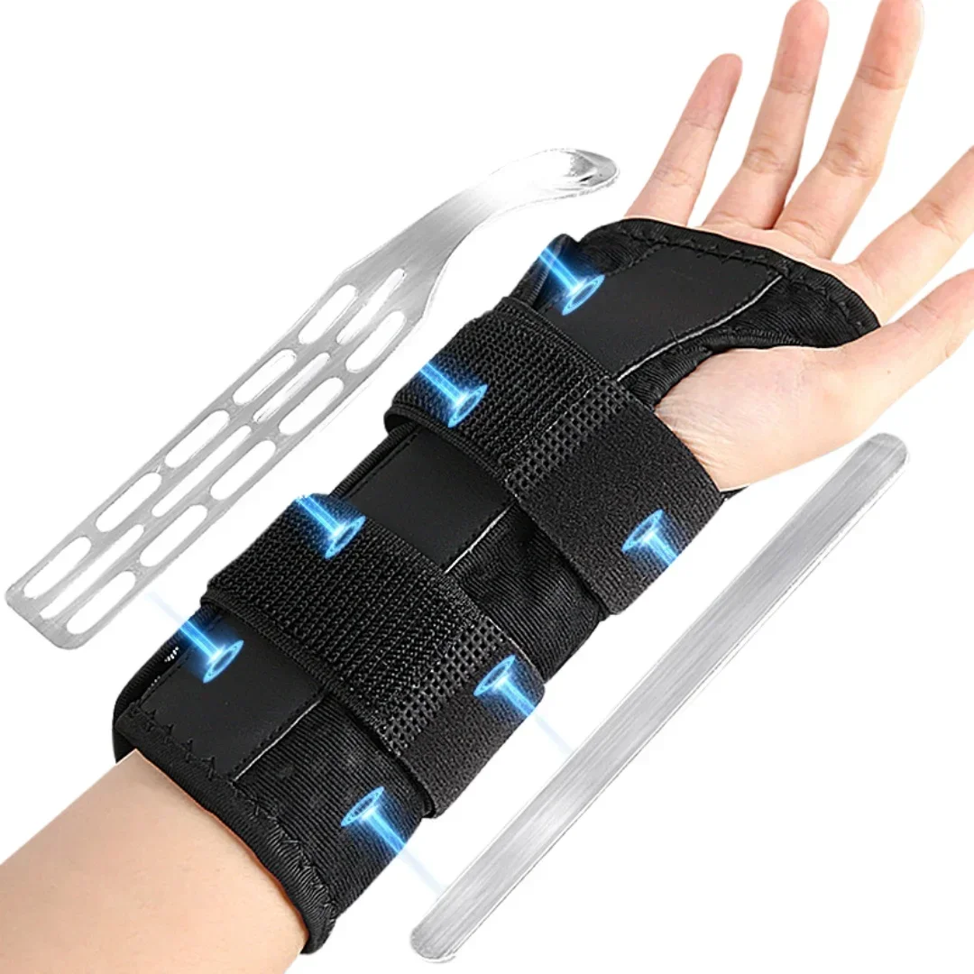 Adjustable Wrist Guard Palm Wrist Support Wrist Brace Wrist Splint with Wrapping Strap Wrist Protector Sports Protection Gear