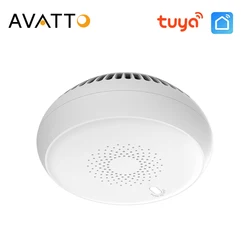 AVATTO Tuya Zigbee Smart Smoke Detector,Smart Life APP Fire Alarm Sensor Home Security System Firefighters Work for Gateway Hub