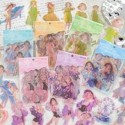 Journal GO 30pcs/lot Summer Vacation Girl Stickers Crafts Scrapbooking Decorative Lovely Summer Girl for Card Planner Labels