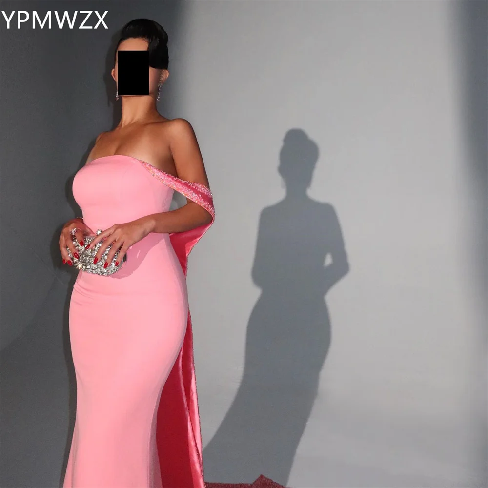 YPMWZX-Jupes sirène à épaules dénudées personnalisées, longueur au sol, perles, robes sur mesure pour occasions