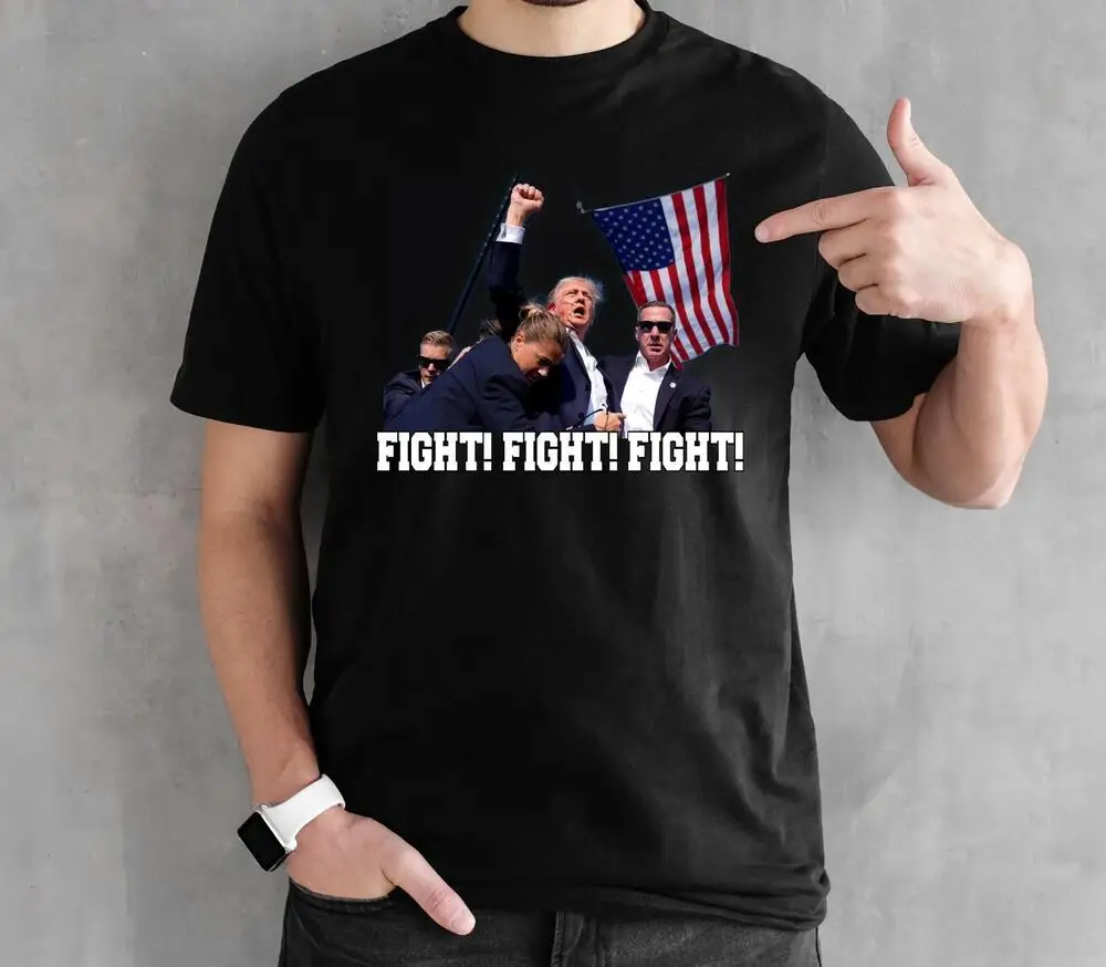 Trump Fight Fight Fight T-Shirt Donald Trump Defiant 2024 MAGA invincible