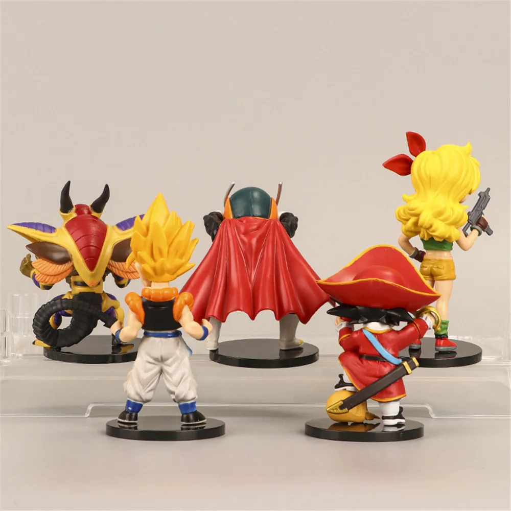 5pcs/set Dragon Ball Z Figurine DBZ Super Saiya Son Goku Son Gohan Launch PVC Action Figure Anime Model Kids Toys Doll Gifts