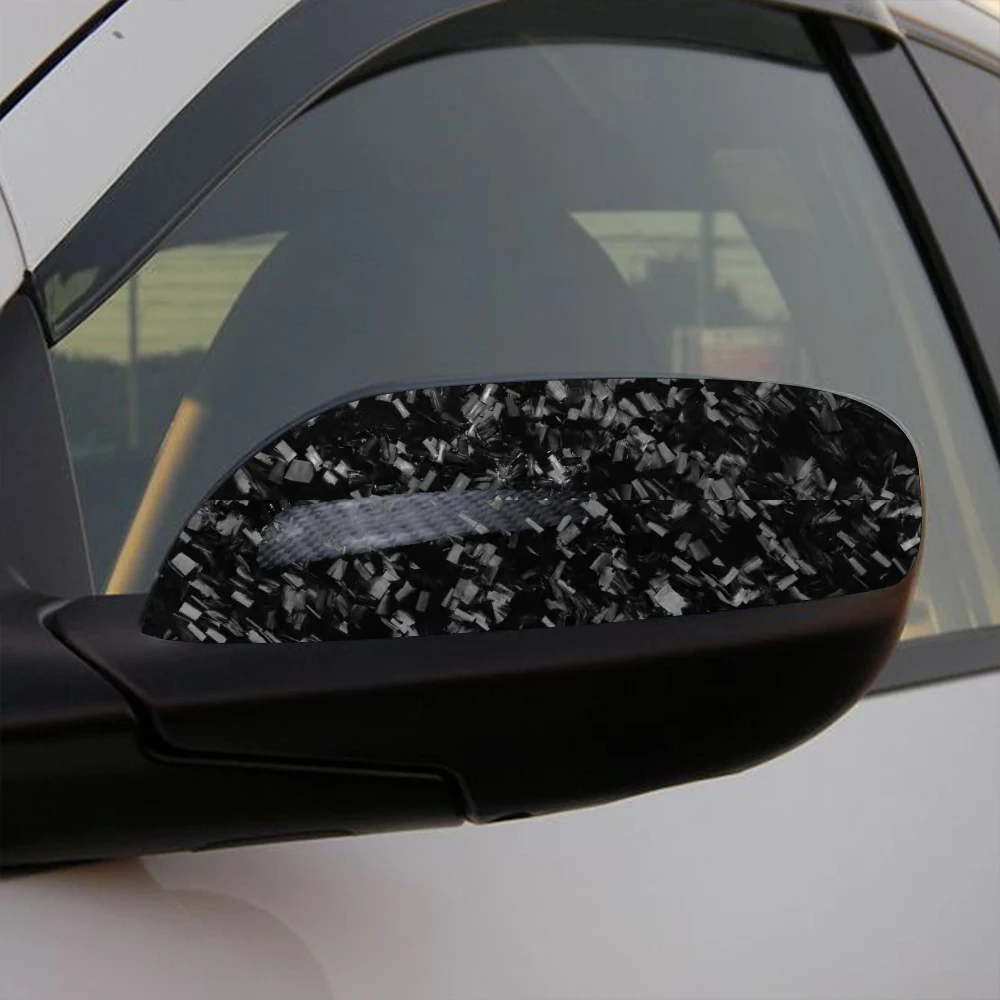 Real Forged Carbon Fiber Rearview Mirror Housing Protective Cover Trim For Mazda RX-8 RX8 2003-2011 Car Accessories Modification