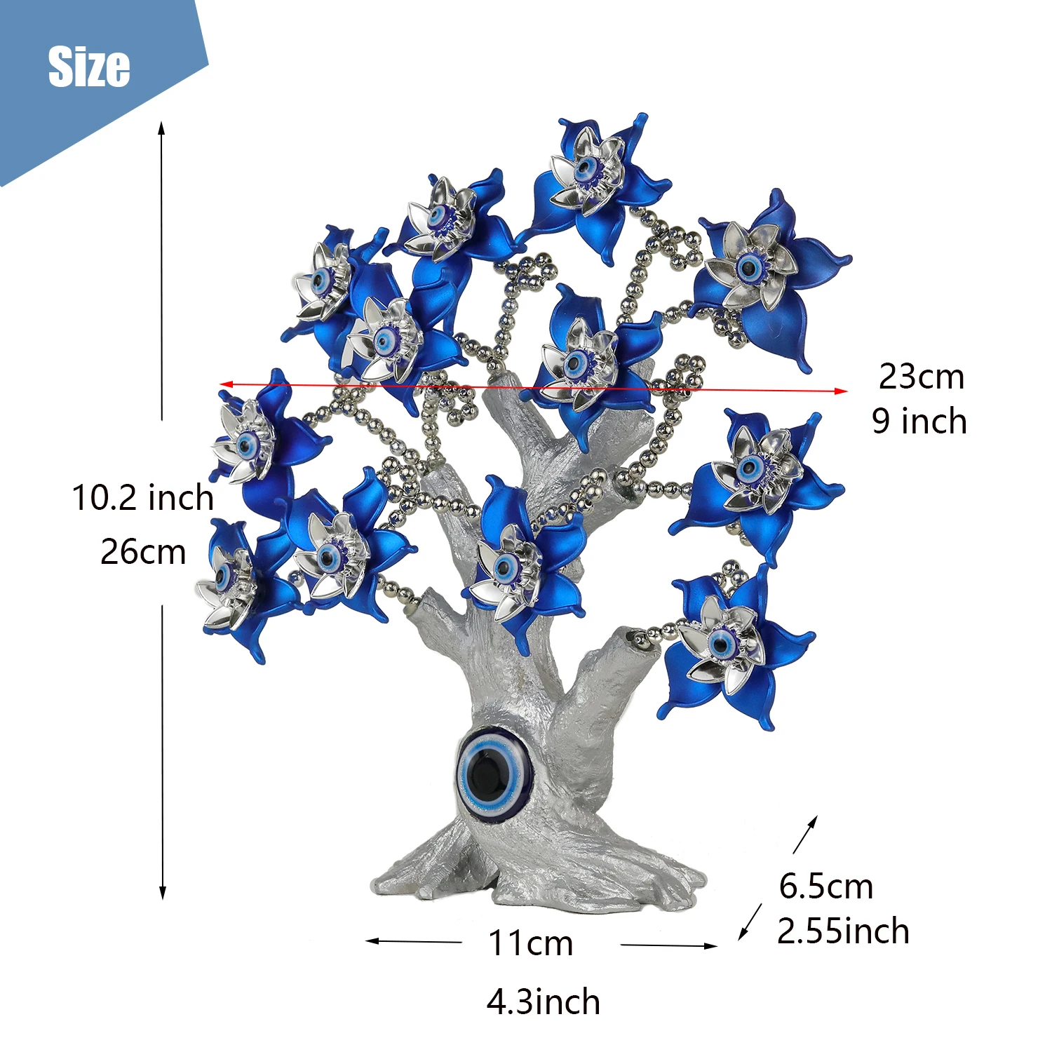 BWINKA Turkish Evil Eye Tree Protection for Good Luck,Feng Shui Tree Decorations for Home