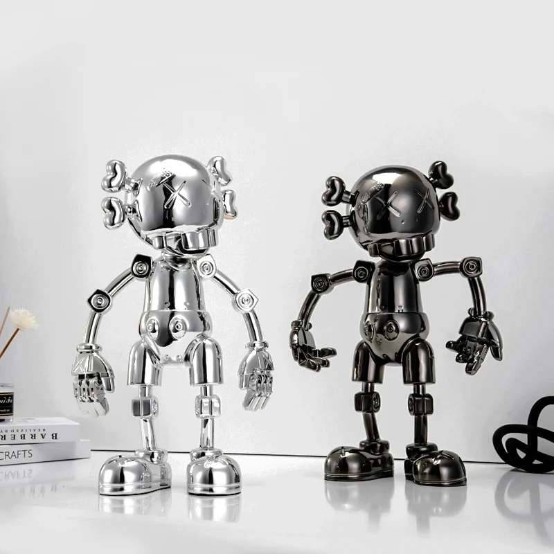 Cartoon Robot Creative Personality Doll Handicrafts Children's Room Desktop Coffee Table Decorations Sculpture Modern Ornaments