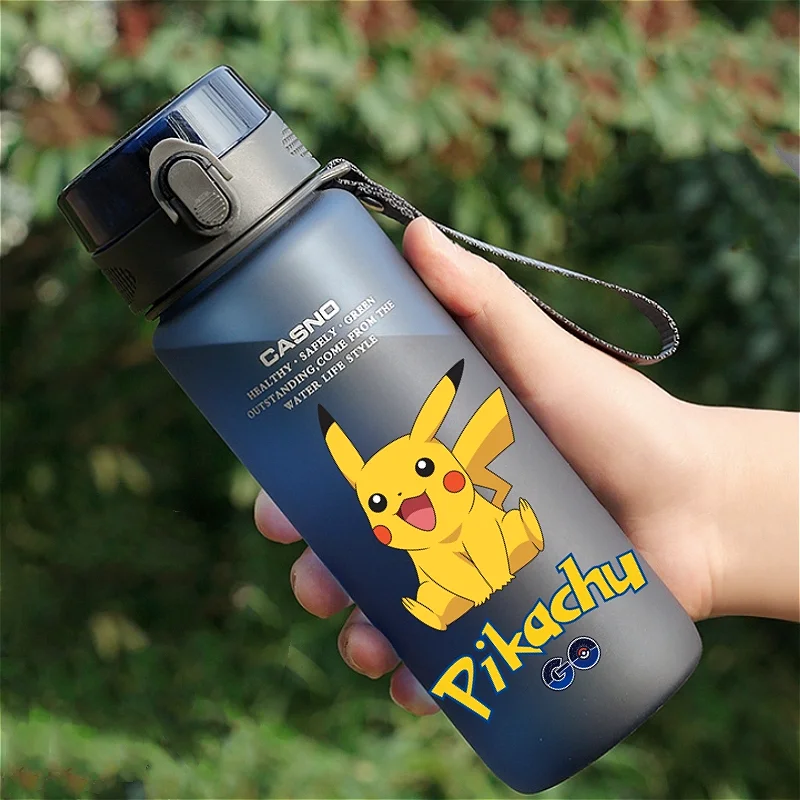 Pokemon High Capacity Water Bottle Anime Sport Bottle Pikachu Portable Travel Bottles Outdoor Fitness Sport Drinking Bottle Kids