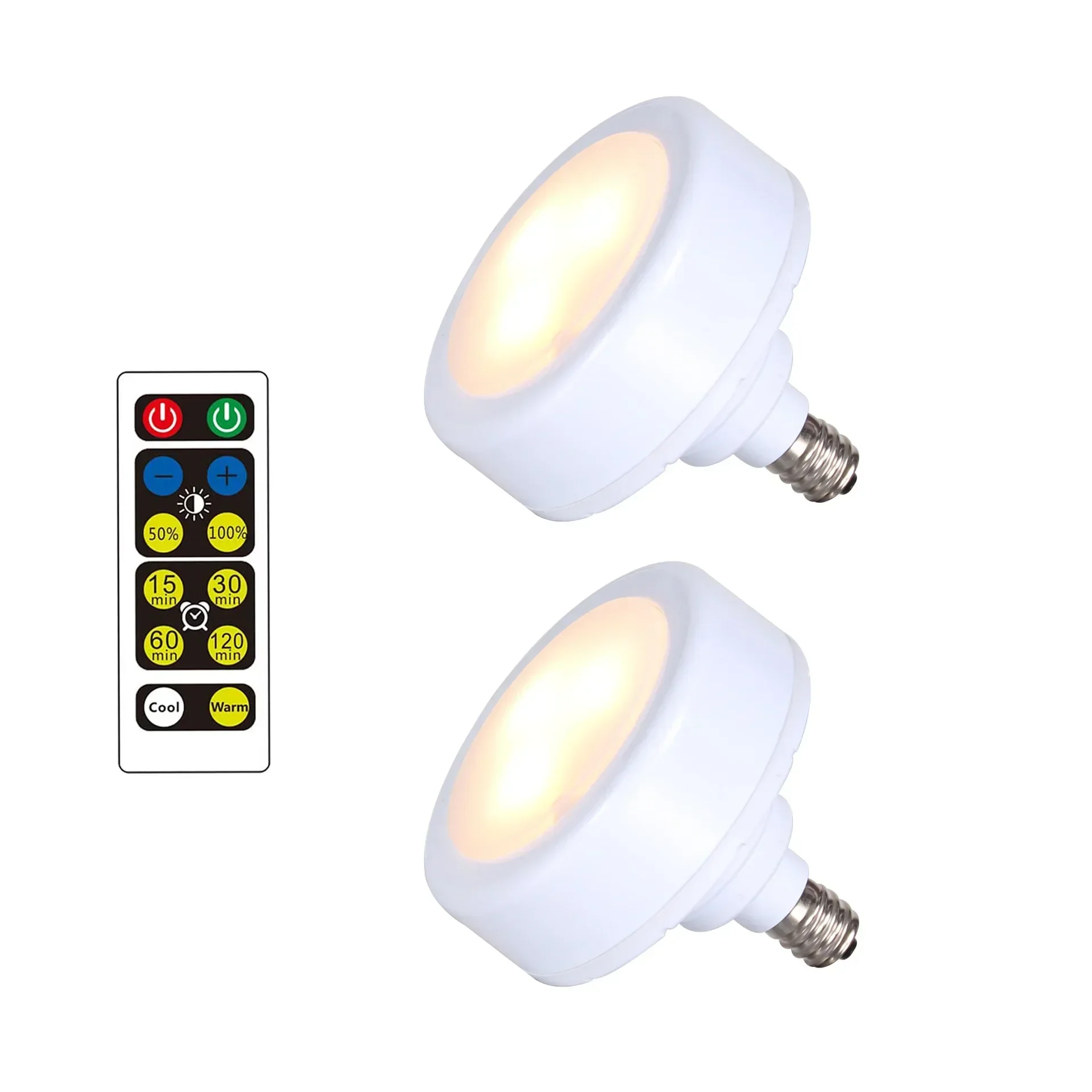 

E12/E27 Mini Pat Lamp Colorful Warm Light Brightness Adjustment Battery Powered with Remote Control Bedroom Wall Hanging Lamp