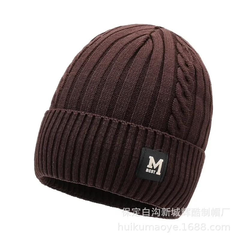 Unisex Winter Thick Fleece Knit Beanie Warm Windproof Cycling Cotton Hat
