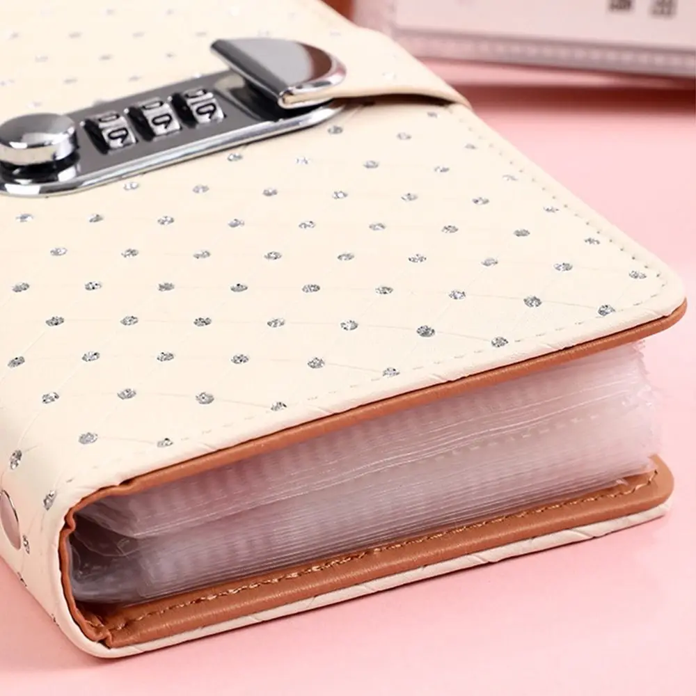 Password Lock Cash Budget Planner Pockets Transparent Compartment Large Capacity Saving Money Organizer Portable Shiny Surface